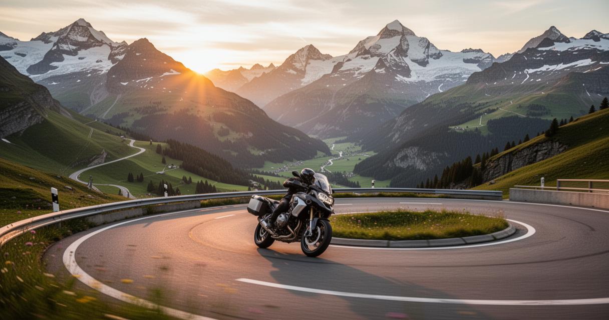 Die faszinierendsten Motorradtouren Europas erleben